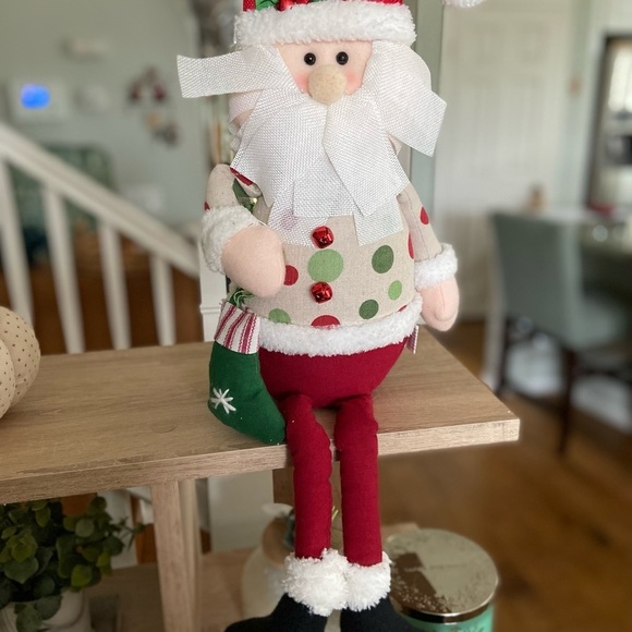 Set of 3 Fireplace Setting Kirklands Christmas Long Legs Snowman, Deer, Santa - Picture 6 of 7